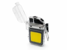 USB‑зажигалка с электро‑спиралью и LED‑фонариком Type‑C, влагозащищённая