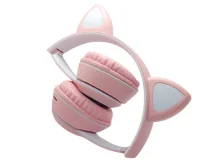 Недорогі Bluetooth‑навушники з котячими вушками та підсвіткою — стиль і комфорт | RIZNEVDIM