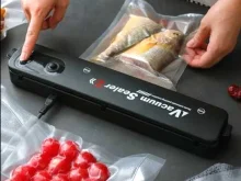 Купить вакууматор для еды Vacuum Sealer BLACK | Компактное хранение продуктов