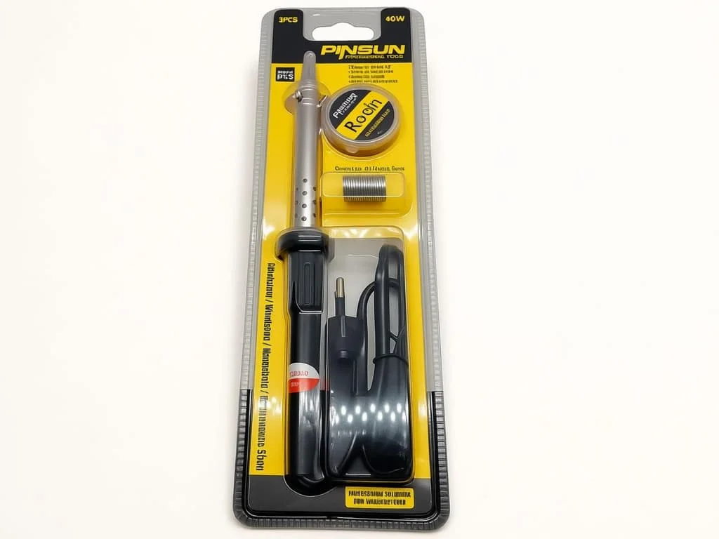 Недорогий електричний паяльник 60 Вт з чорною пластиковою ручкою — купити паяльник набір для пайки