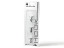 Самоклеючі гачки прозорі квадратні 3 шт на липучці – без свердління, для ванної та кухні | RIZNEVDIM