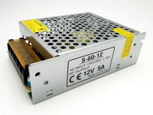 Надійний імпульсний блок живлення 12V 5A у металевому корпусі
