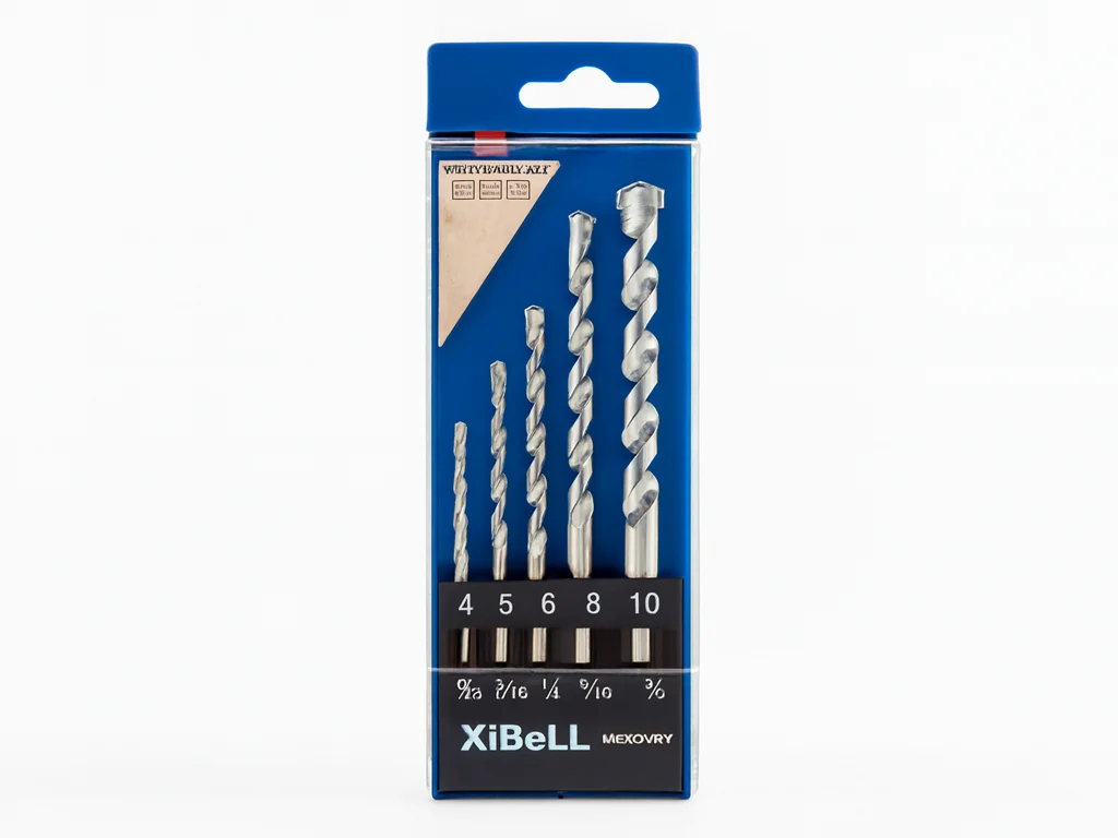 Свердла по бетону та цеглі для дриля, набір 5 шт (4 5 6 8 10 мм)
