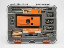 Набір саморізів і дюбелів Werckmann 55 елементів із шаблоном для прихованого кріплення