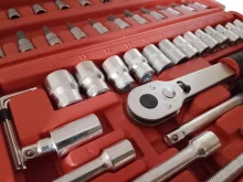 Набір інструментів KRAFFTEC 46 предметів (набір головок та біт 1/4")