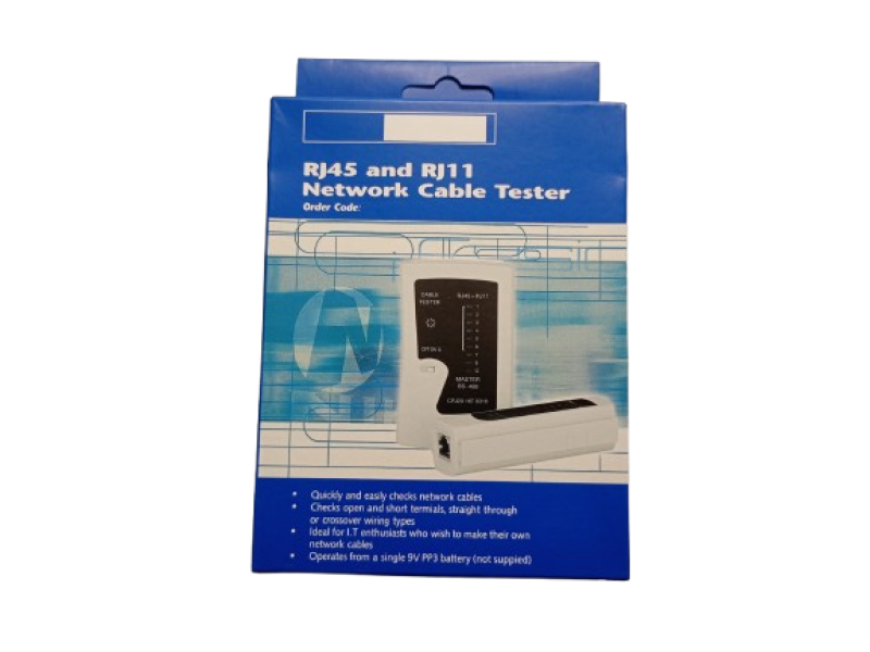 Тестер кабелів NS-468 (RJ45/RJ11/RJ12) — перевірка витої пари