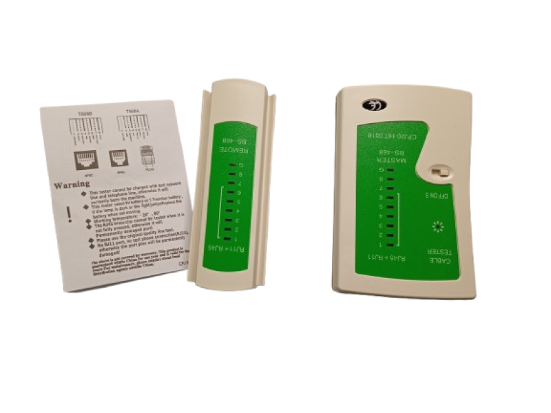 Тестер кабелів NS-468 (RJ45/RJ11/RJ12) — перевірка витої пари