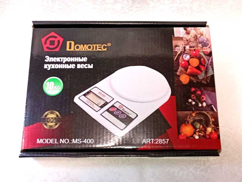 Кухонные весы Domotec MS-400 до 10 кг | Электронные весы для кухни с точностью 1 г