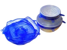 Силіконові кришки Silicon Cap (набір 6 шт) | Універсальні еластичні кришки для посуду