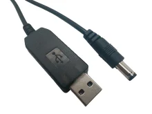 USB кабель живлення 5V → 12V з роз’ємом 2.1×5.5 мм