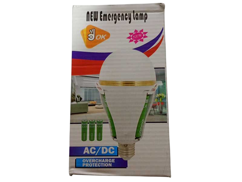 Аварійна LED лампочка E27 з акумулятором 3×18650 | BL FA 3933