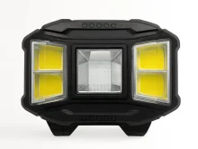 Налобний ліхтар на акумуляторі 18650 HC 617 COB із сенсором та режимом RED/BLUE WARNING