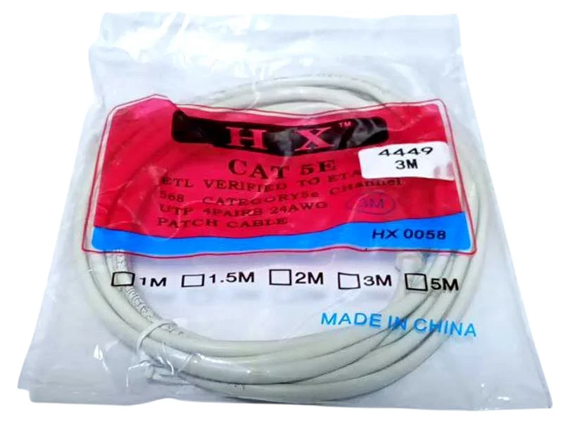 LAN-кабель 3 м UTP Cat 5e RJ45 — довгий інтернет-кабель для дому, офісу та камер спостереження