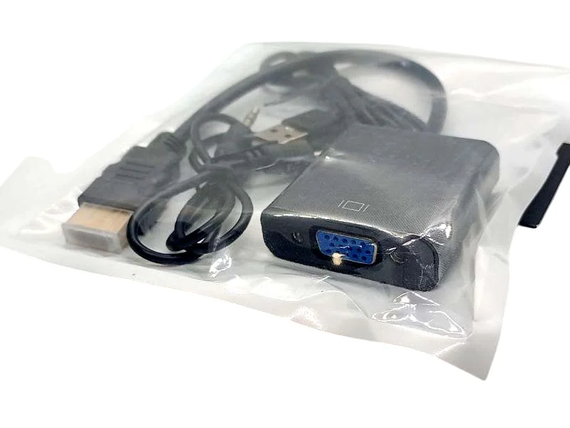 Конвертер HDMI to VGA + Audio GT - Перетворювач з HDMI на VGA з аудіо | Купити