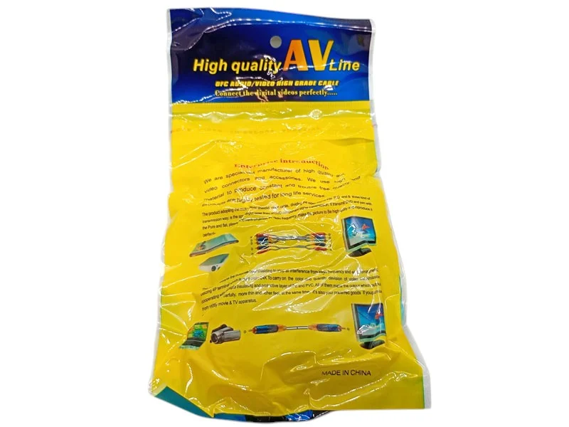 Шнур 3R–3R (тюльпан) 1.2 м — аудіо-відео кабель RCA для техніки